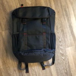 Black and red backpack. Fits laptop. Mens and womens